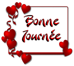 Gif animé bonne journée coeur